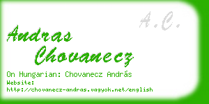 andras chovanecz business card